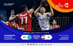 Квалификация на Кубок Мира по баскетболу 2023 – Казахстан vs Иран