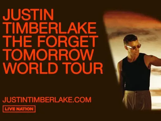 Justin Timberlake the Forget Tomorrow: European Tour: time by Cologne, Germany 26 August 19:30 